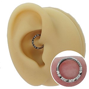 Piercing Argola Clicker em Titânio PVD Rama