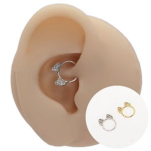 Piercing Argola Torção em Prata 925 Gato