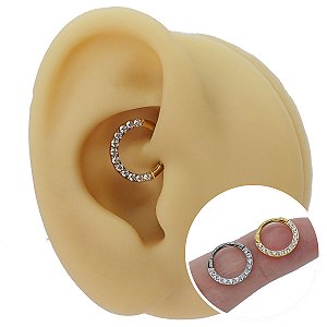 Piercing Argola Clicker em Titânio PVD Bumb