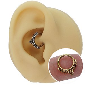 Piercing Argola Clicker em Titânio PVD Indie B Clicker