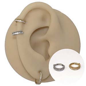 Piercing Argola Clicker em Aço PVD Balls