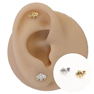 Piercing Microbell em Prata 925 Abelha