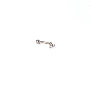 Piercing Microbell Curvo em Titânio PVD Trilhon