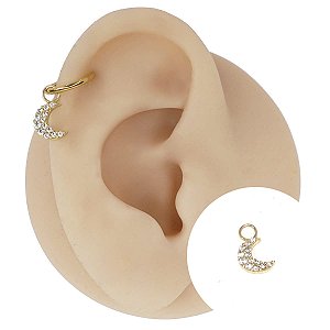 Pingente em Ouro 18k Lua Charm