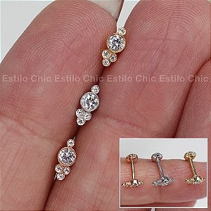 Piercing Microbell em Ouro 18K Balencyaga