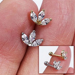 Piercing Microbell em Ouro 18K Lótus