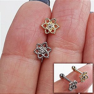 Piercing Microbell em Ouro 18K Flory Big
