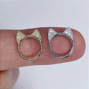Piercing Argola Torção em Ouro 18K Gato