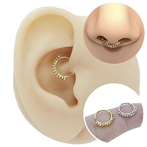 Piercing Argola Torção em Ouro 18K Indian