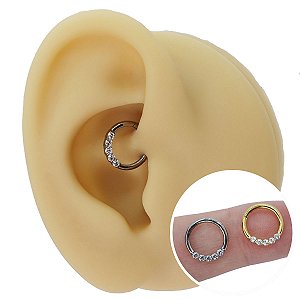 Piercing Argola Click em Titânio PVD Trinna