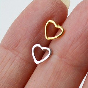 Piercing Microbell em Ouro 18K Coração Vazado