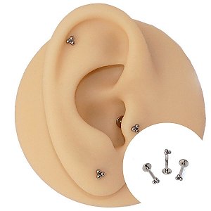 Piercing Labret Plug em Titânio Trilhon