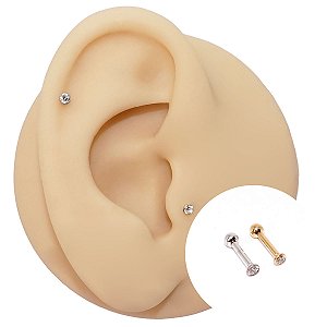 Piercing em Ouro 18K Mimo Com Brilhante
