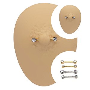 Piercing Barbell em Titânio PVD Natick