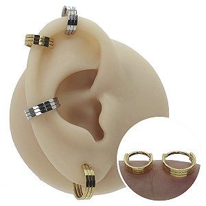 Piercing Argola Clicker em Aço Triple Liso