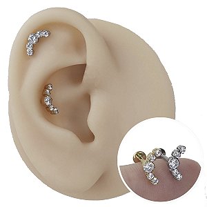 Piercing Labret em Titânio Cascata