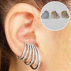 Piercing Argola Folheado Fake Circles