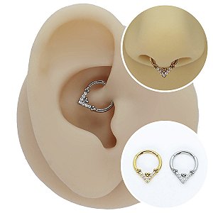 Piercing Argola em Aço Clicker V
