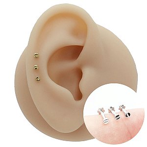 Piercing Australiano Plug em Ouro 18K Parafuso