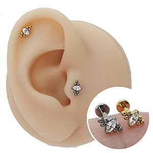 Piercing Labret em Titânio Indiano
