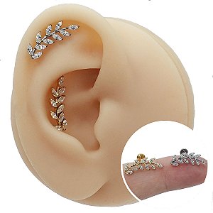 Piercing Labret em Titânio Ramo