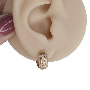 Brinco Argola Folheado Clicker Glamour