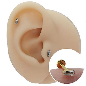 Piercing Labret em Titânio Delicato