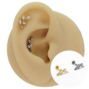 Piercing Labret em Titânio Cascata Ramo