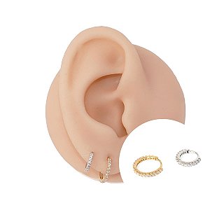 Piercing Argola Clicker Ouro 18K Gisele Slim