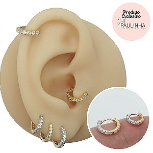Piercing Argola Clicker Ouro 18K Gisele Duo