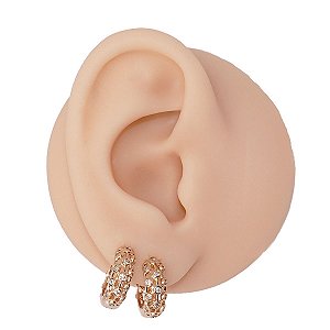 Brinco Argola Clicker Folheado Angelina