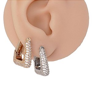 Brinco Argola Clicker Folheado Amsterdan Glam
