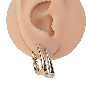 Brinco Argola Clicker Folheado Leticia