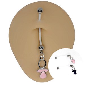 Piercing Umbigo em Bioflex Gestante Chupeta