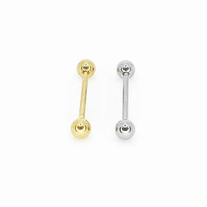 Piercing Barbell RE em Aço PVD 1,6x6mm