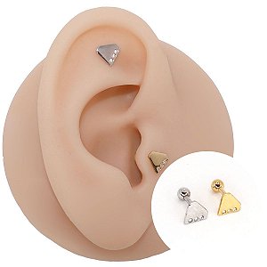 Piercing Microbell Ouro 18K Diamond Australianos