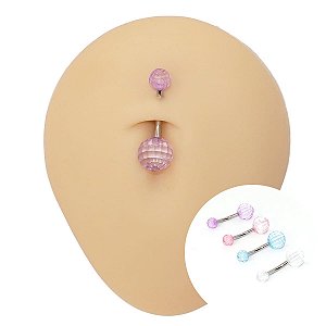 Piercing Umbigo Facetado Colors