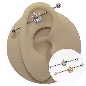 Piercing Folheado Coroa
