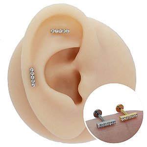 Piercing Labret em Titânio Barra