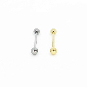 Piercing Barbell RE em Titânio PVD 1.2x4mm