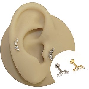 Piercing Cascata em Titânio Estrela Navete
