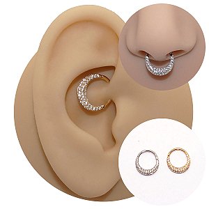 Piercing Argola Clicker em Ouro 18K Moon