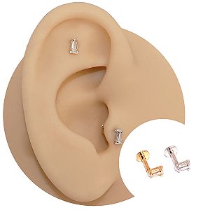 Piercing Labret Ouro 18K Vitri