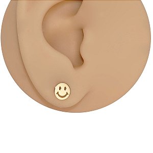 Brinco Tarraxa em Aço Cirúrgico Sorriso Smile