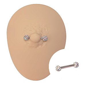 Piercing Barbell Reto Aço Cirúrgico 316L Glob