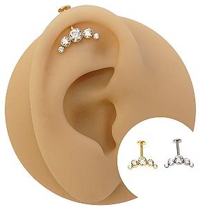 Piercing Californiano Labret em Titânio Five