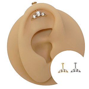 Piercing Californiano Labret em Titânio Trilhon