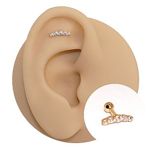 Piercing Microbell Cascata Ouro 18K Five