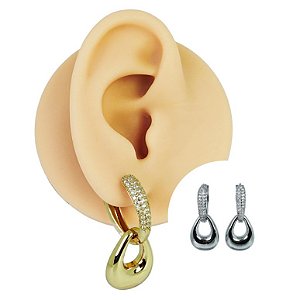 Brinco Argola Clicker Folheado Splendore