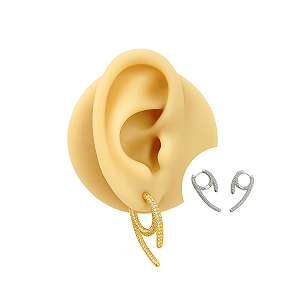 Brinco Folheado Clicker Argola Slim
